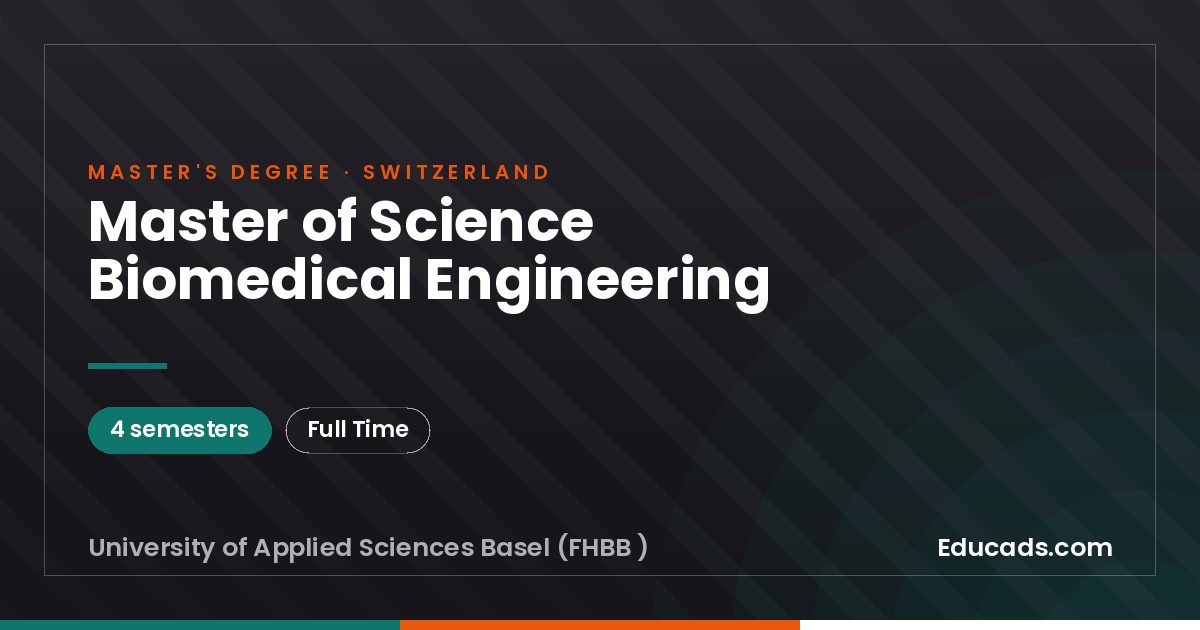 Master of Science Biomedical Engineering
