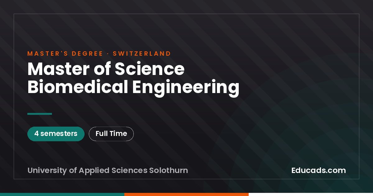 Master of Science Biomedical Engineering