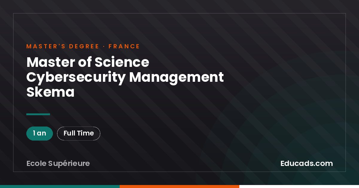Master of Science Cybersecurity Management Skema