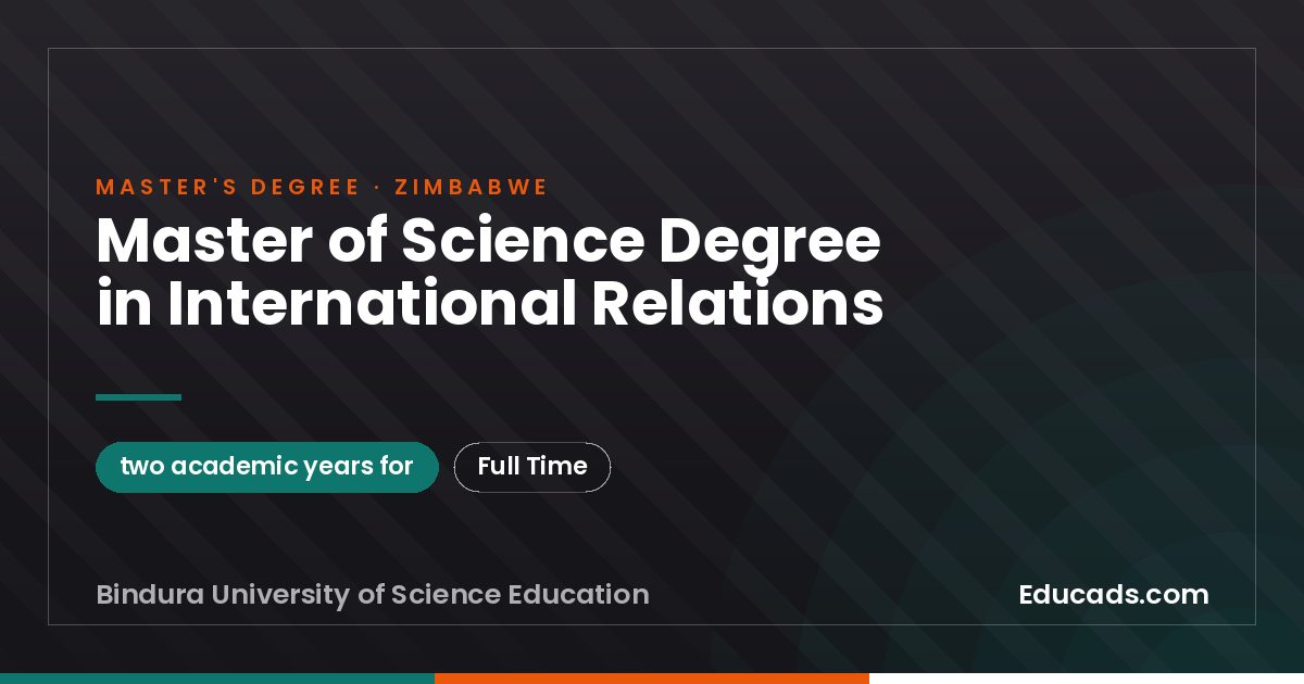 Master of Science Degree in International Relations