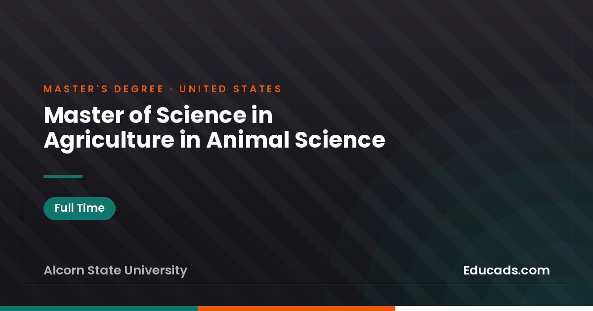 Master of Science in Agriculture in Animal Science