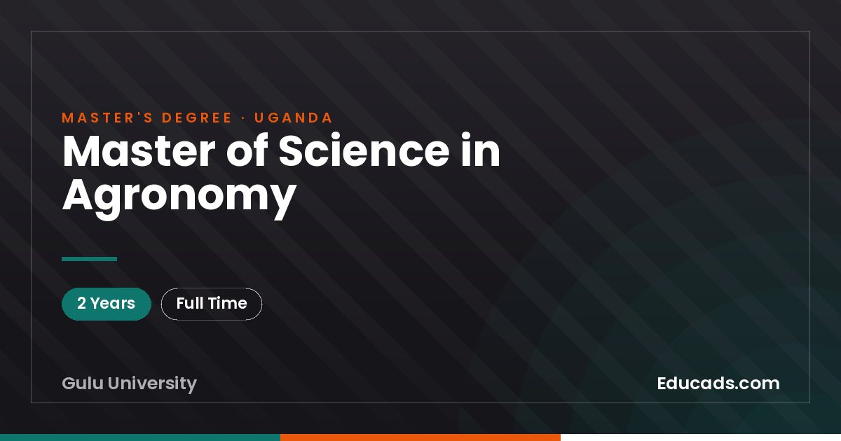 Master of Science in Agronomy