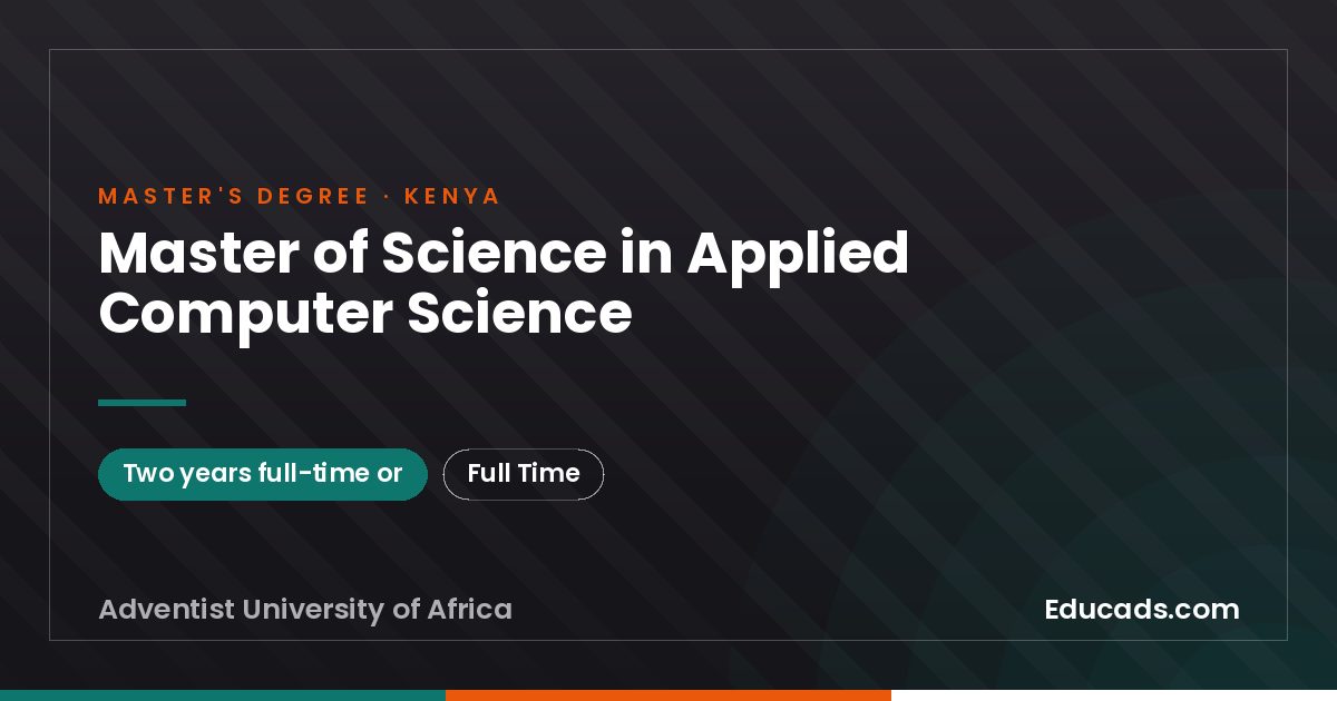 Master of Science in Applied Computer Science