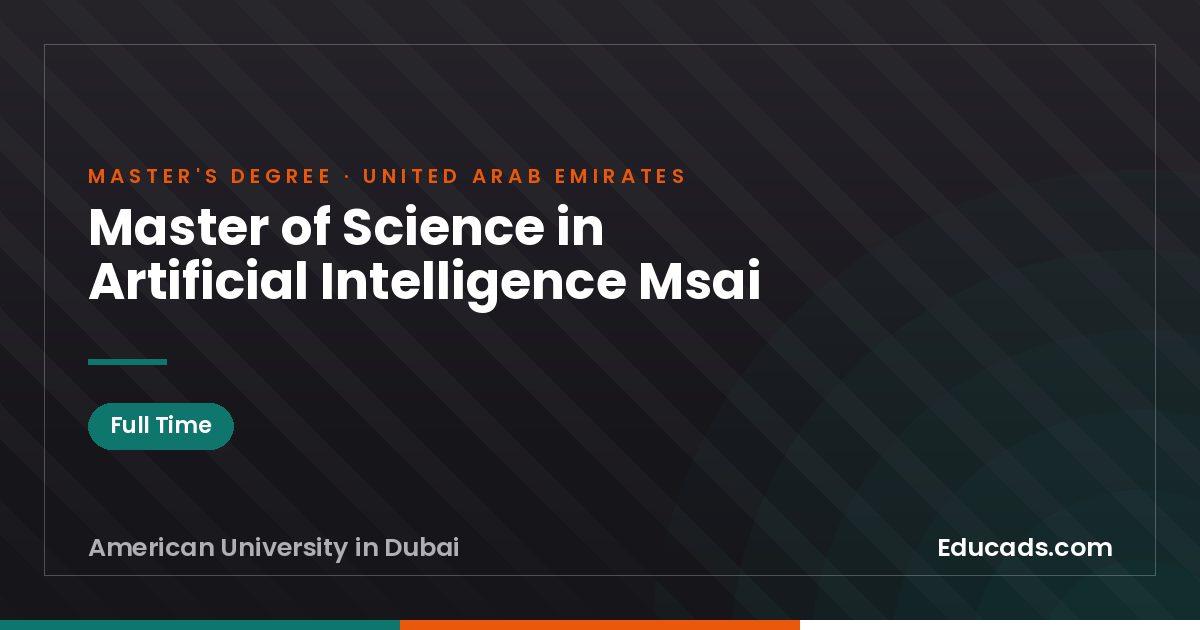 Master of Science in Artificial Intelligence Msai