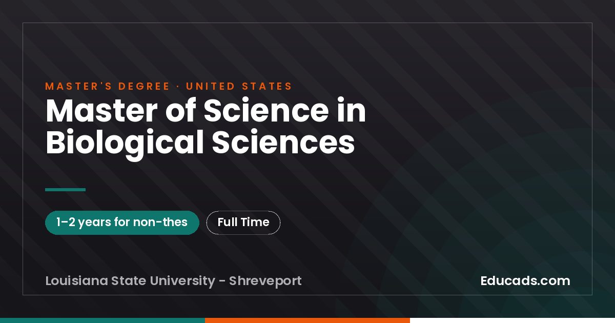 Master of Science in Biological Sciences