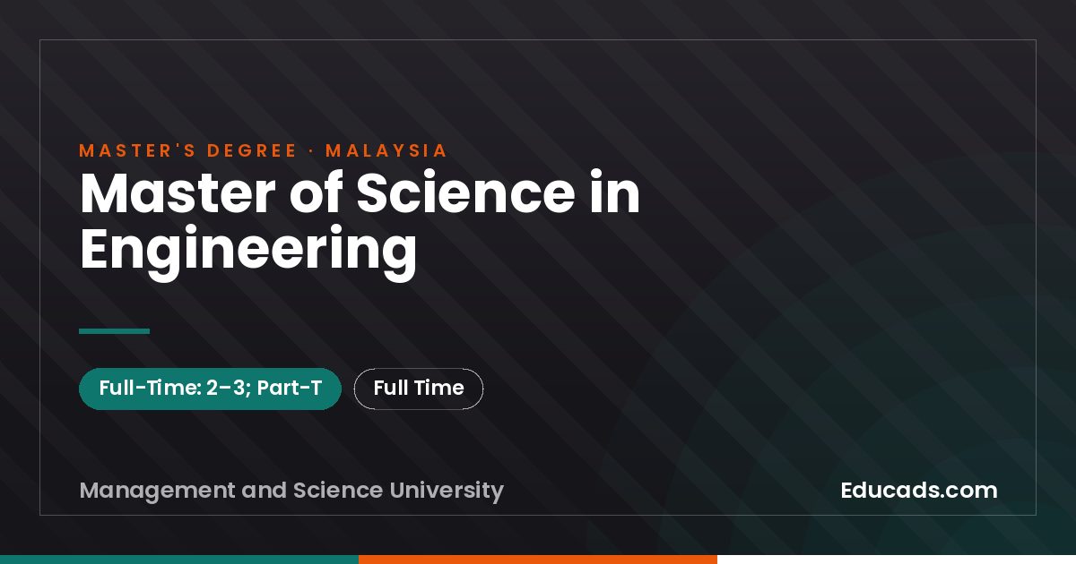 Master of Science in Engineering