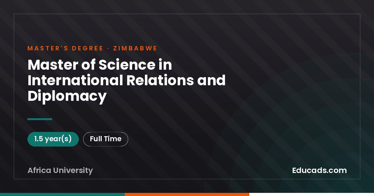 Master of Science in International Relations and Diplomacy