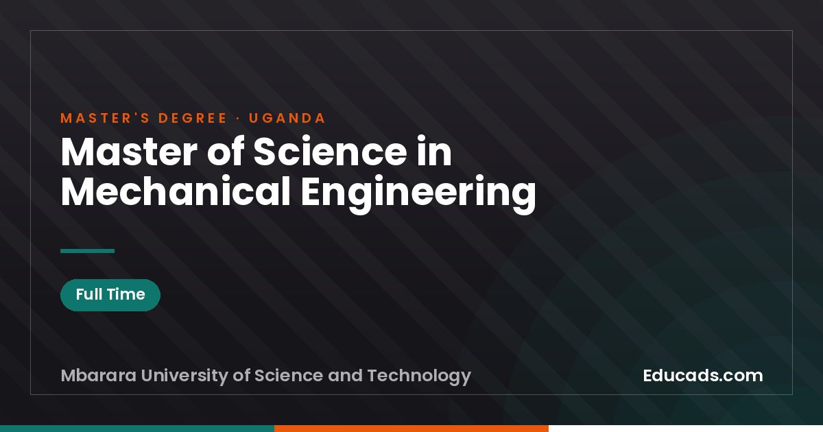 Master of Science in Mechanical Engineering