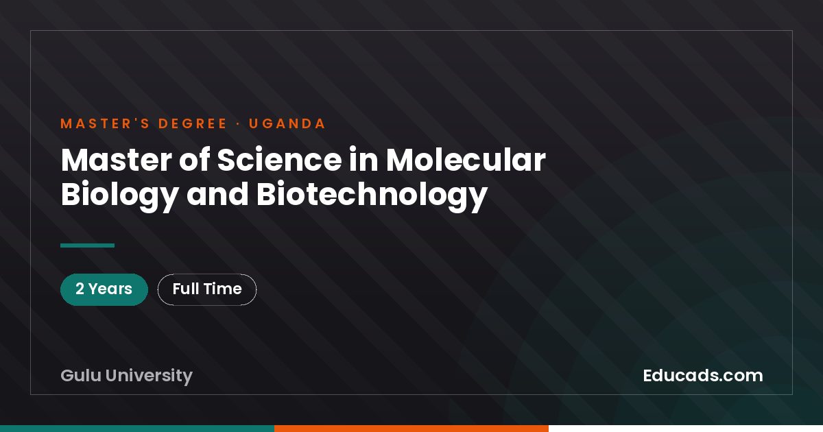 Master of Science in Molecular Biology and Biotechnology