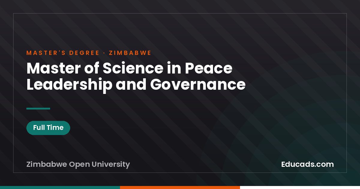 Master of Science in Peace Leadership and Governance