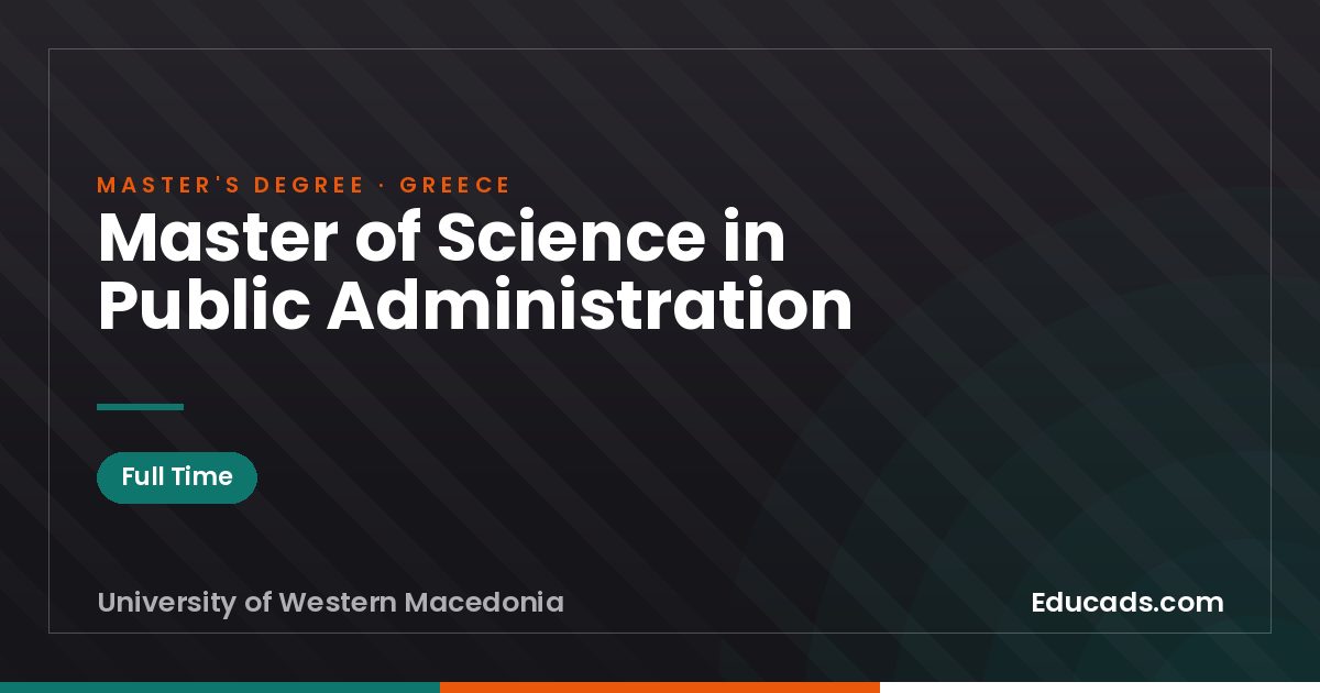 Master of Science in Public Administration