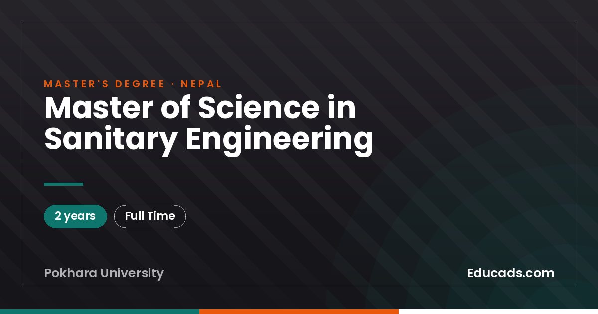 Master of Science in Sanitary Engineering