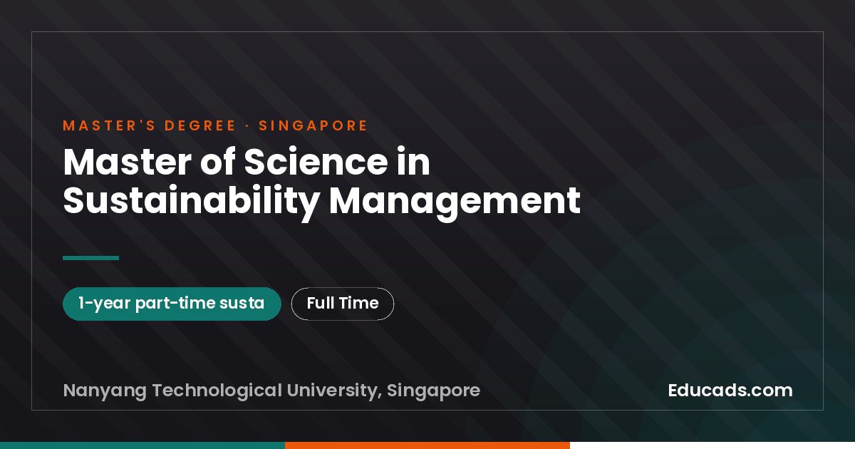 Master of Science in Sustainability Management