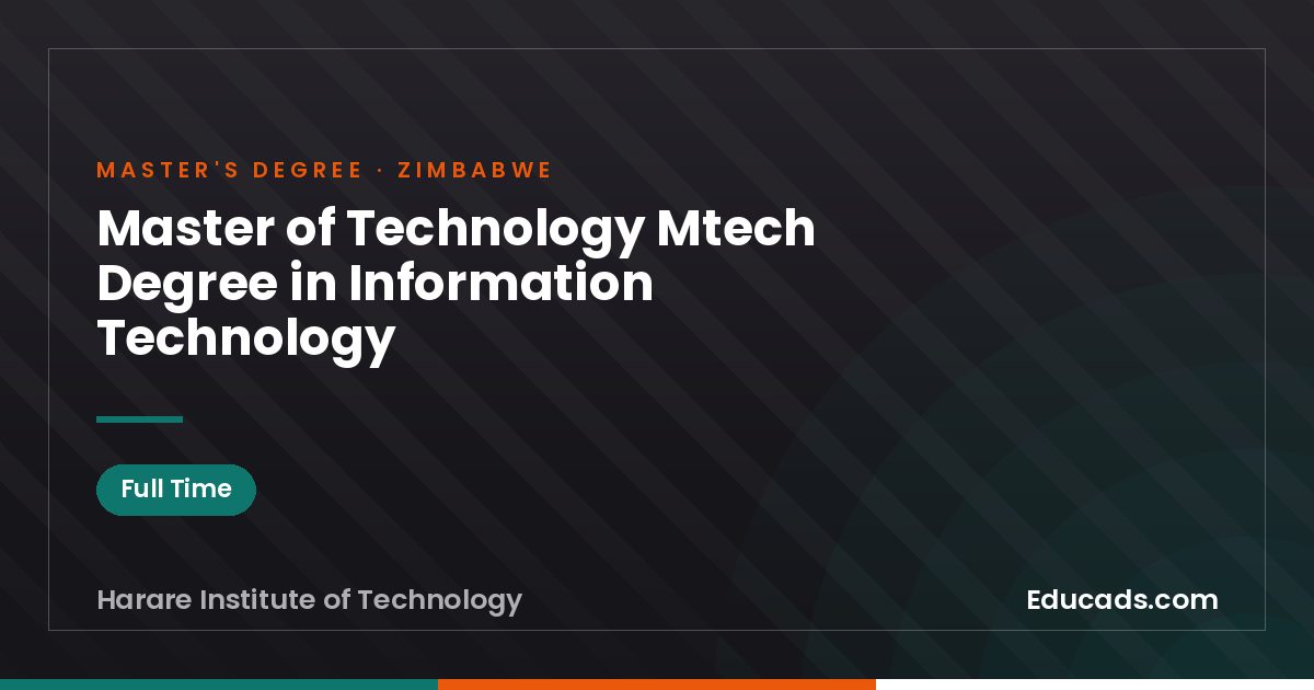 Master of Technology Mtech Degree in Information Technology