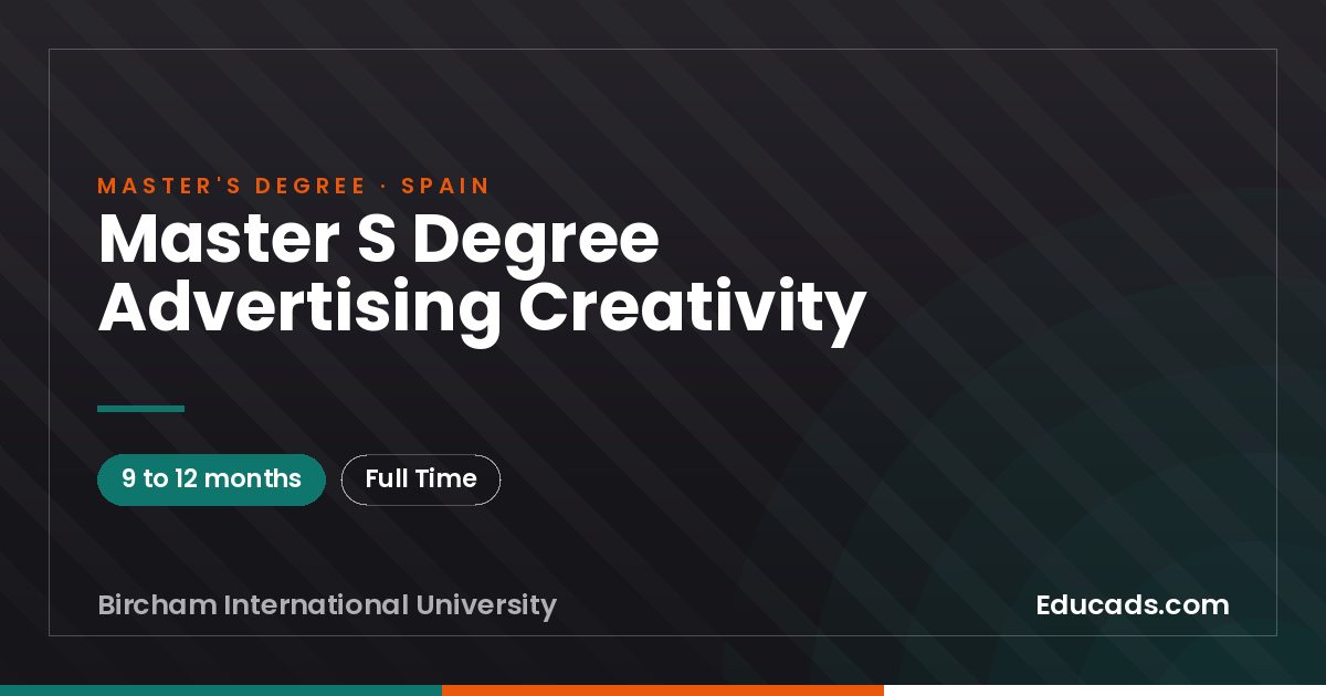 Master S Degree Advertising Creativity