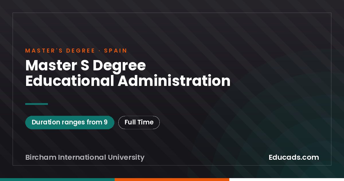 Master S Degree Educational Administration
