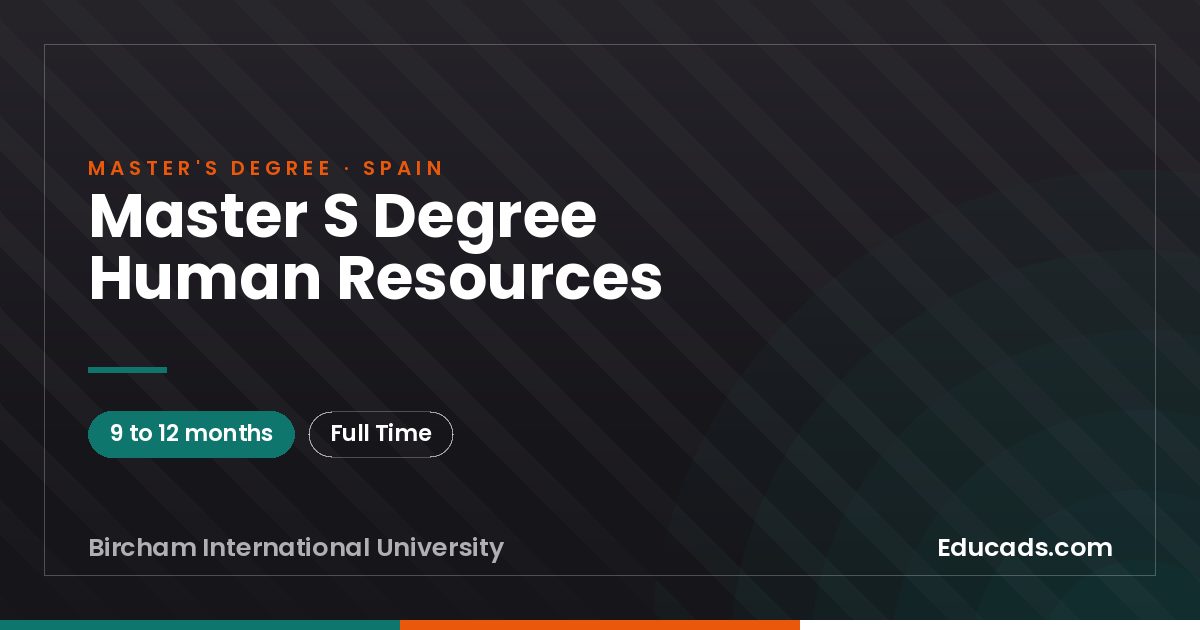 Master S Degree Human Resources