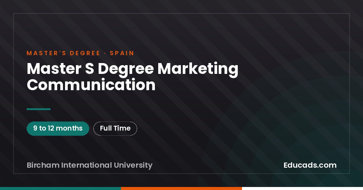 Master S Degree Marketing Communication
