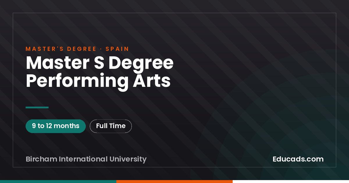 Master S Degree Performing Arts