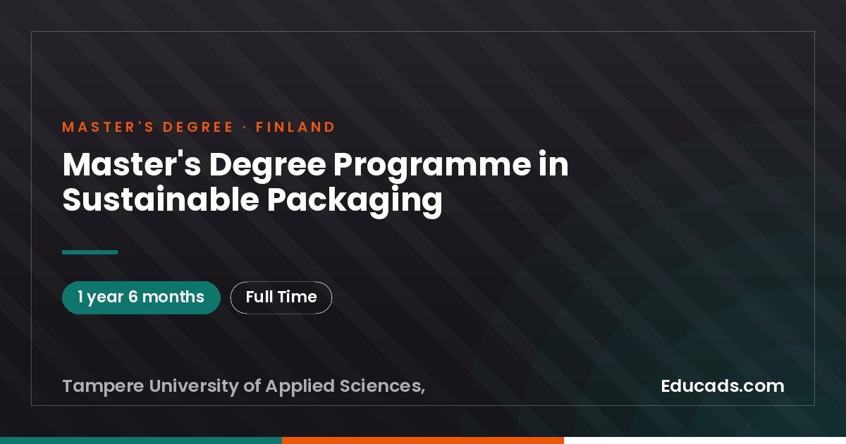 Master's Degree Programme in Sustainable Packaging