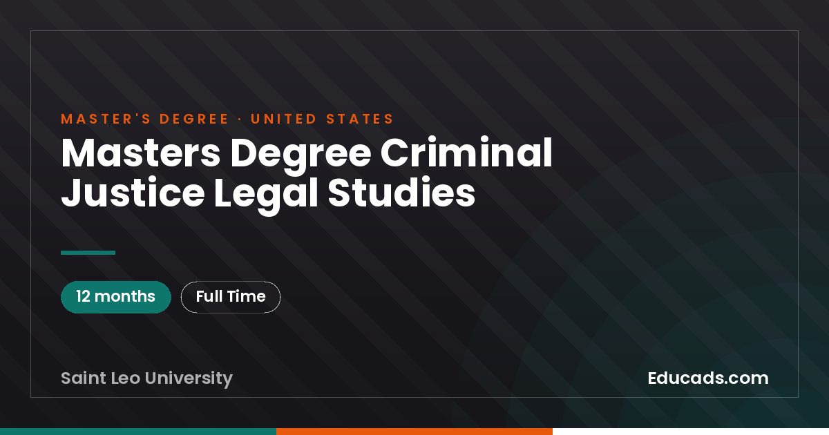 Masters Degree Criminal Justice Legal Studies