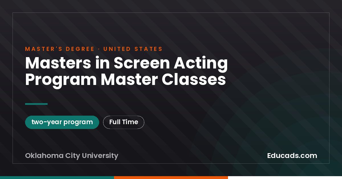 Masters in Screen Acting Program Master Classes