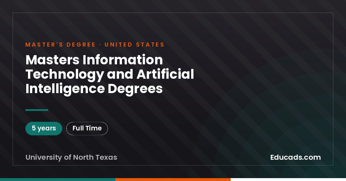 Masters Information Technology and Artificial Intelligence Degrees