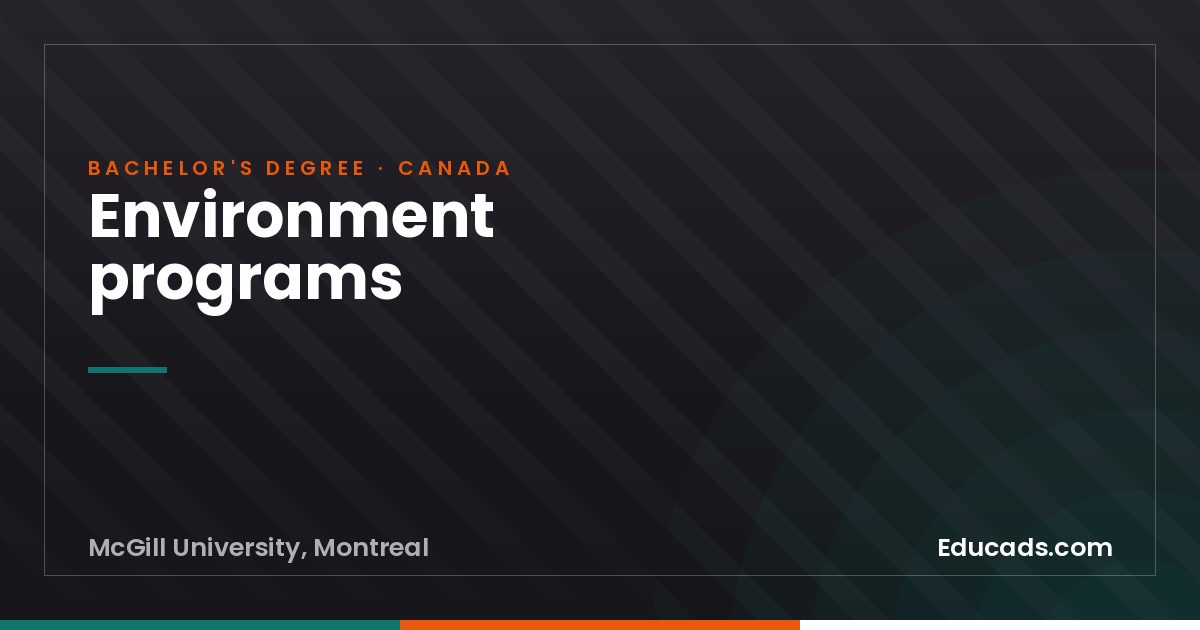 Environment programs