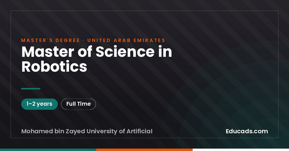 Master of Science in Robotics
