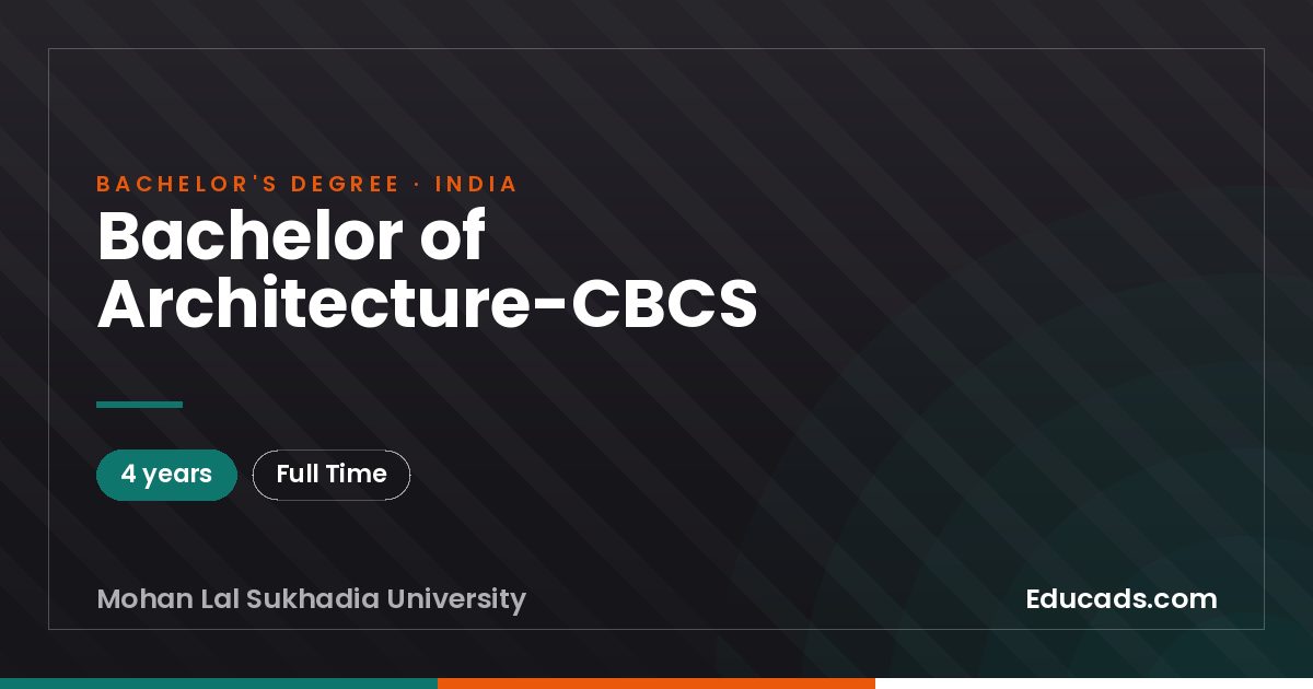 Bachelor of Architecture-CBCS