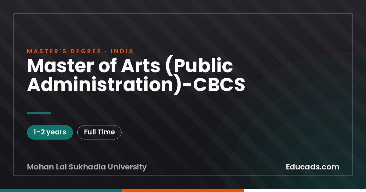 Master of Arts (Public Administration)-CBCS