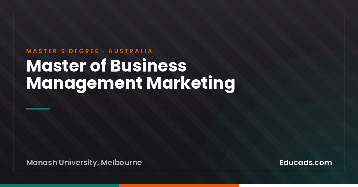 Master of Business Management Marketing