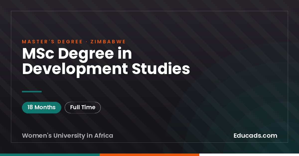 MSc Degree in Development Studies