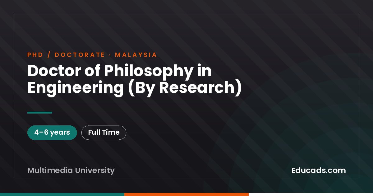 Doctor of Philosophy in Engineering (By Research)