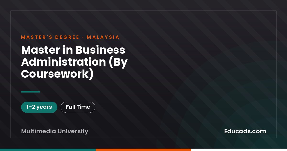 Master in Business Administration (By Coursework)
