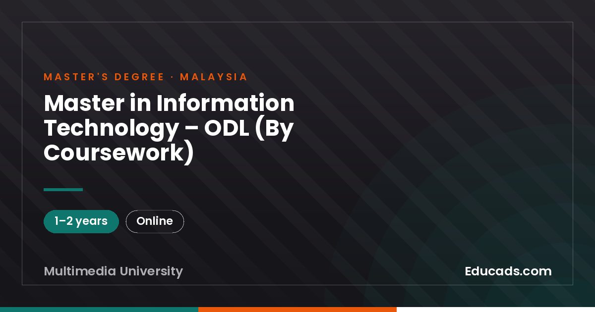 Master in Information Technology – ODL (By Coursework)