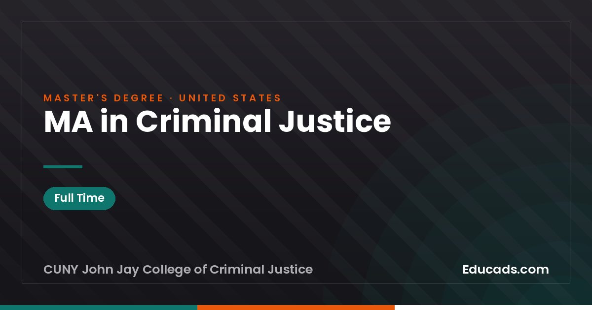 MA in Criminal Justice