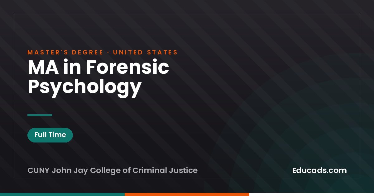 MA in Forensic Psychology