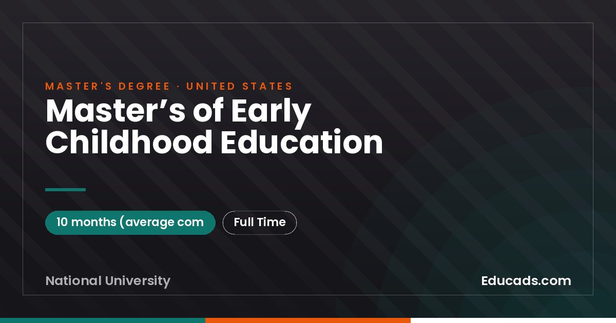 Master’s of Early Childhood Education