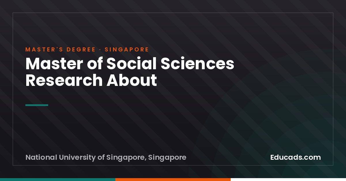 Master of Social Sciences Research About