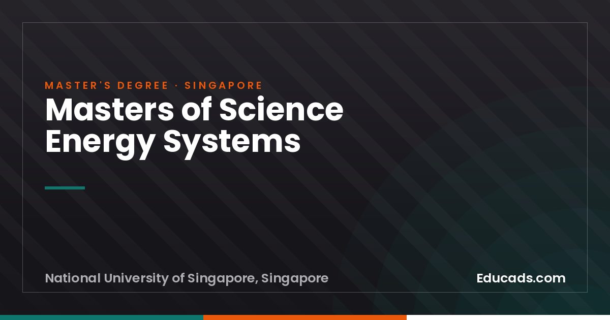 Masters of Science Energy Systems