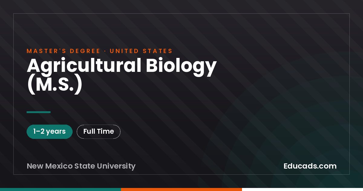 Agricultural Biology (M.S.)