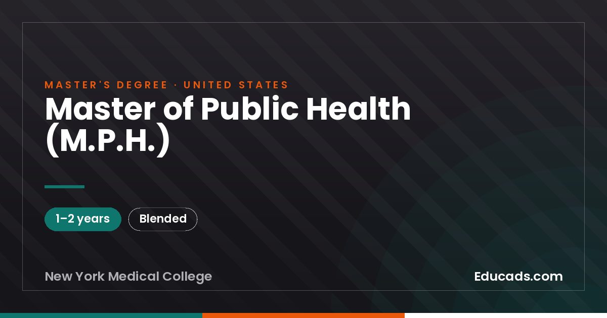 Master of Public Health (M.P.H.)