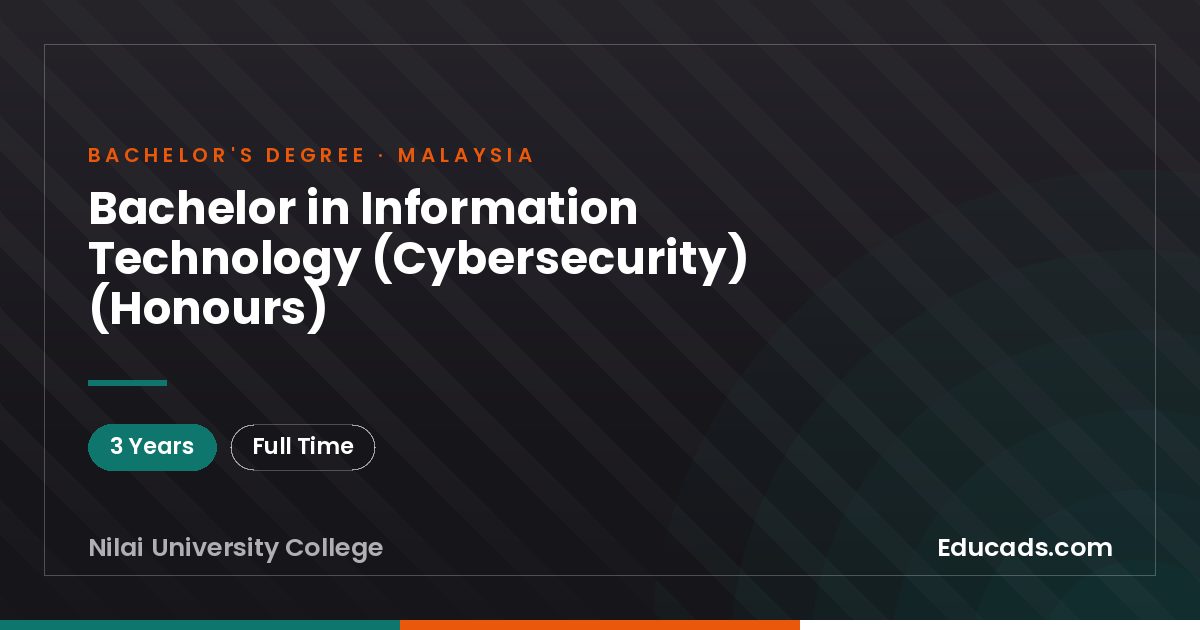 Bachelor in Information Technology (Cybersecurity) (Honours)