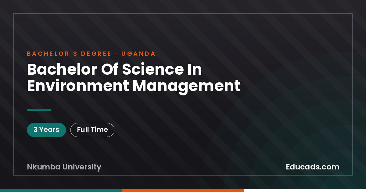 Bachelor Of Science In Environment Management