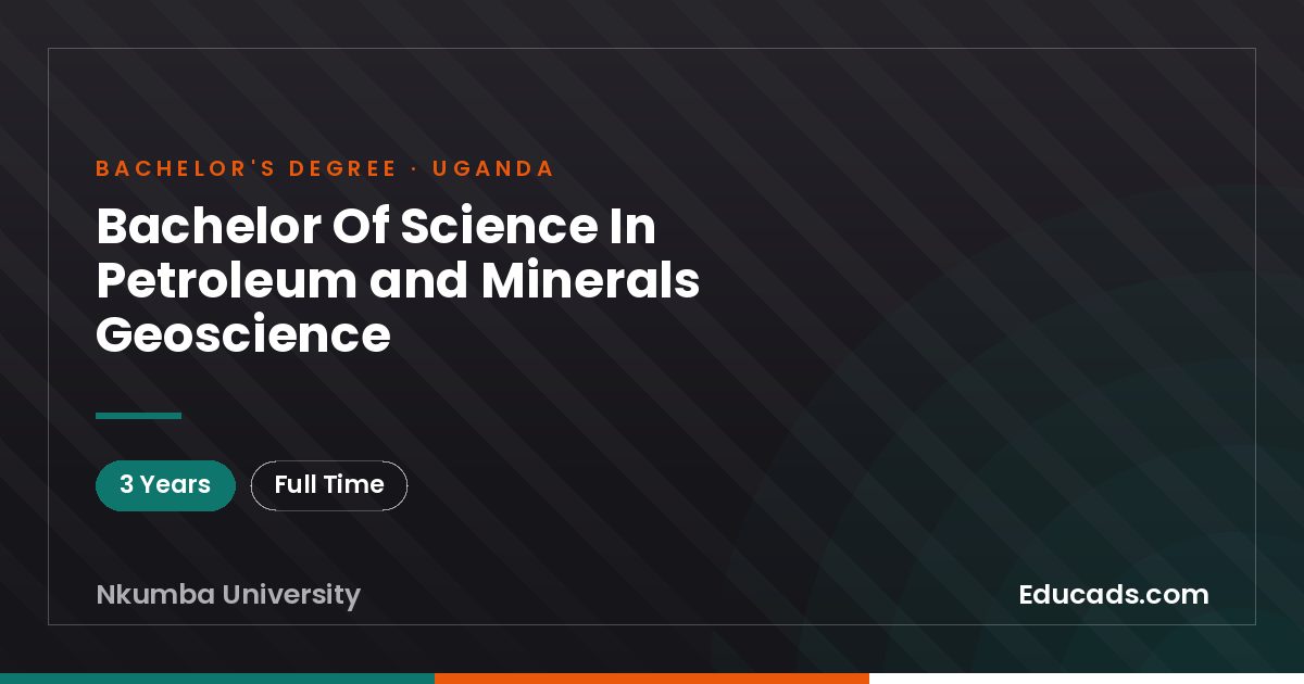 Bachelor Of Science In Petroleum and Minerals Geoscience