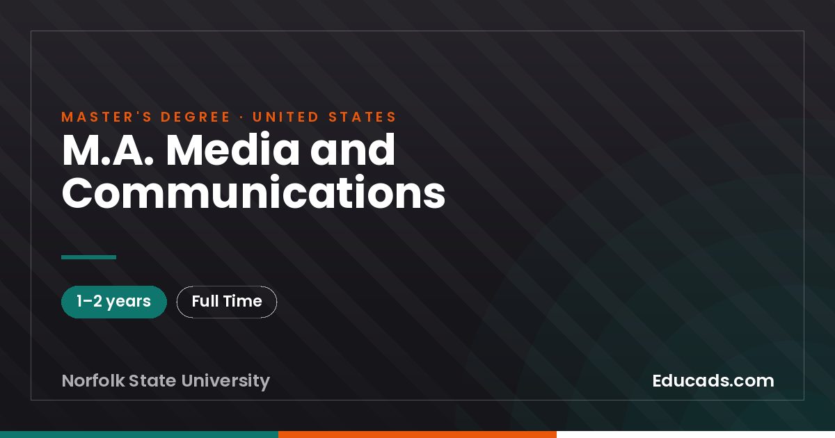 M.A. Media and Communications