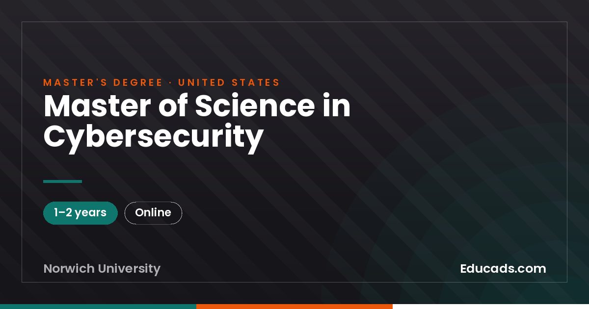 Master of Science in Cybersecurity