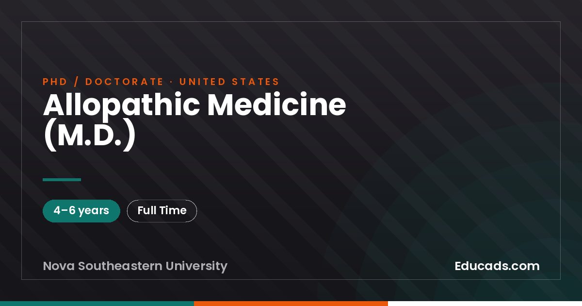 Allopathic Medicine (M.D.)
