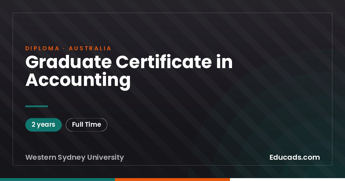 Graduate Certificate in Accounting